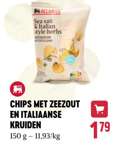 Aanbieding: Chips met zeezout en italiaanse kruiden
