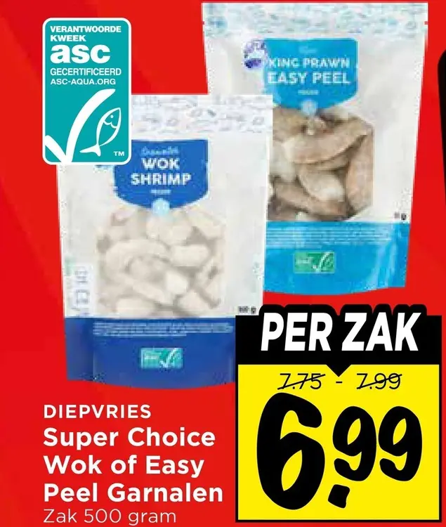 Aanbieding: Wok of Easy Peel Garnalen