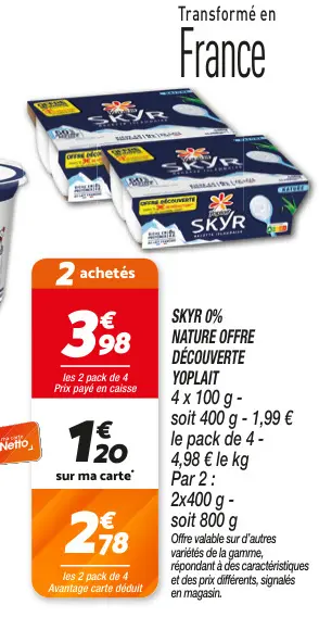 Offre: Skyr 0% nature offre découverte