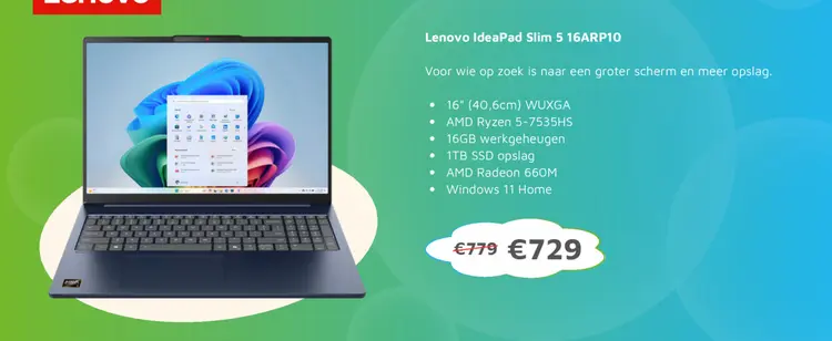 Aanbieding: Lenovo IdeaPad Slim 5 16ARP10