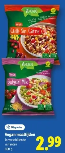 Aanbieding: Vegan maaltijden