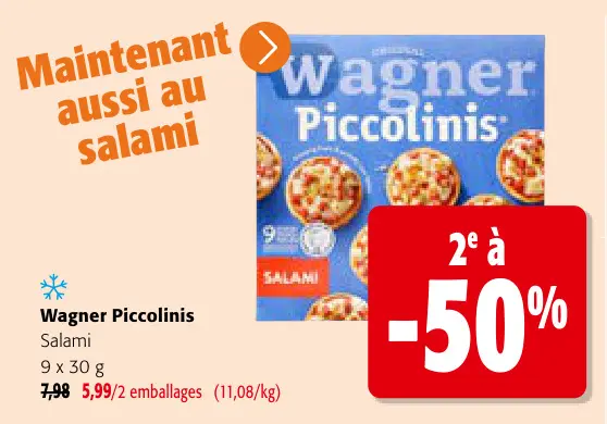 Offre: Piccolinis Salami 9 x 30 g