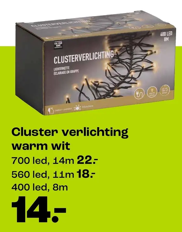 Aanbieding: Cluster verlichting warm wit & Led verlichtin