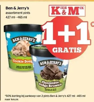 Aanbieding: Ben & Jerry's assortiment pints