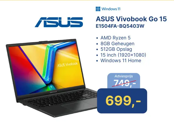 Aanbieding: Vivobook Go 15