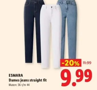 Aanbieding: Dames jeans straight fit