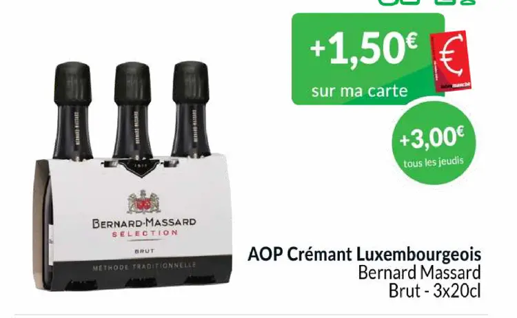 Offre: Bernard Massard AOP Crémant Luxembourgeois Bernard Massard Brut