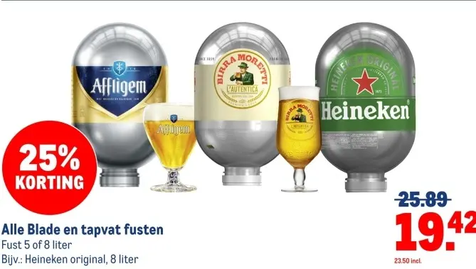 Aanbieding: Blade en tapvat fusten