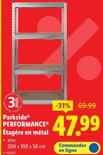 Offre: Étagère en métal