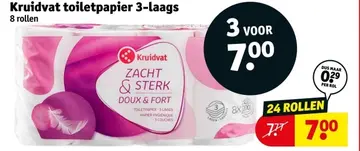 Aanbieding: Kruidvat toiletpapier 3-laags