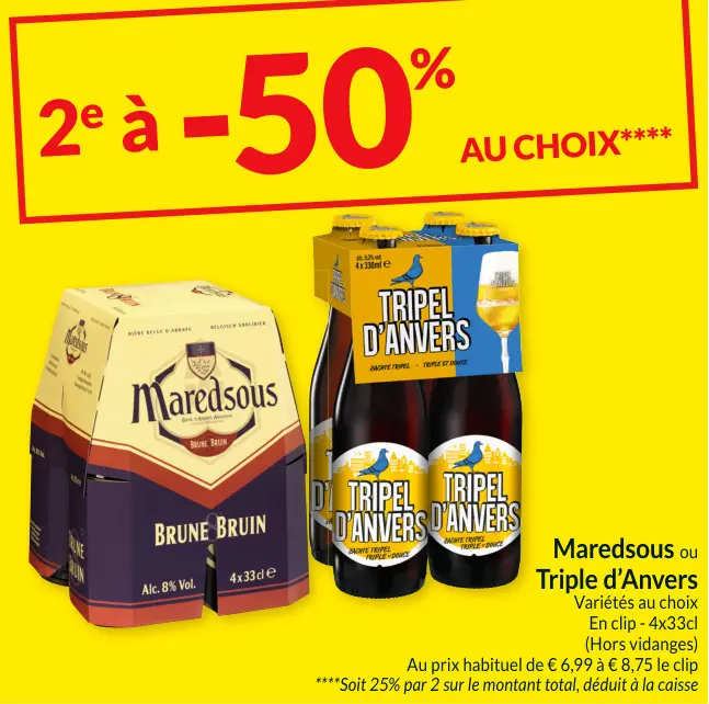 Offre: Maredsous ou Triple d'Anvers