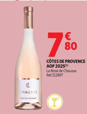 Promotie: Côtes De Provence AOP 2025 Le Rosé de Chausse
