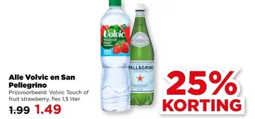 Aanbieding: Alle Volvic en San Pellegrino