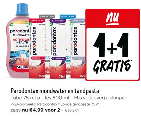 Promotie: Parodontax mondwater en tandpasta