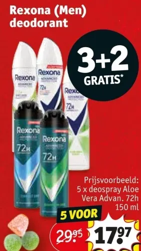 Aanbieding: Rexona (Men) deodorant