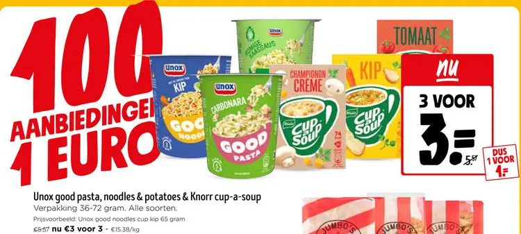 Promotie: Unox Good Pasta/Noodles of Cup-a-Soup
