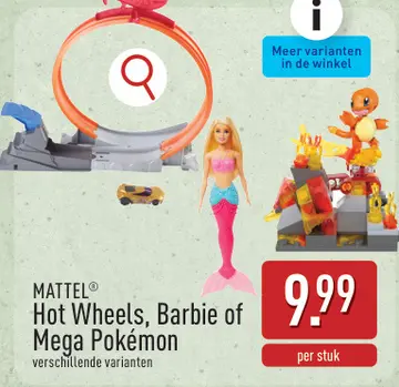 Offre: Hot Wheels, Barbie of Mega Pokémon