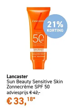 Aanbieding: Sun Beauty Sensitive Skin Zonnecrème SPF 50
