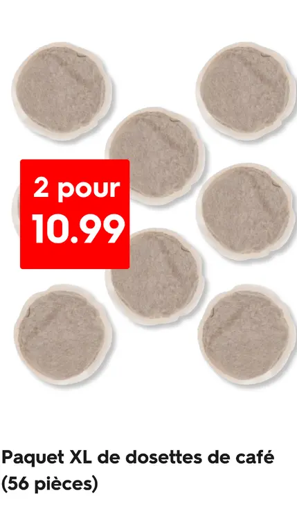 Offre: Paquet XL de dosettes de café