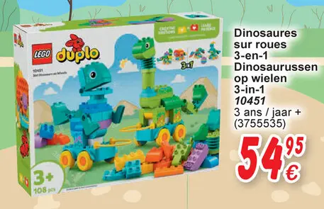 Offre: Dinosaures sur roues 3-en-1 / Dinosaurussen op wielen 3-in-in