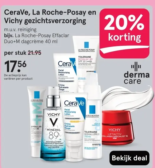 Aanbieding: CeraVe, La Roche-Posay en Vichy gezichtsverzo