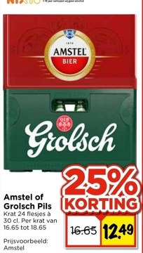 Aanbieding: Amstel of Grolsch Pils