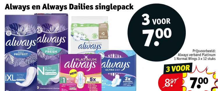 Aanbieding: Always en Always Dailies singlepack