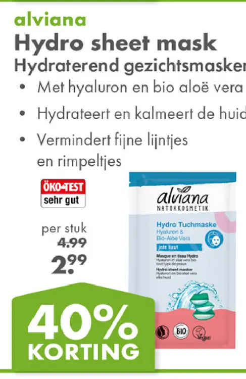 Aanbieding: Hydro sheet mask