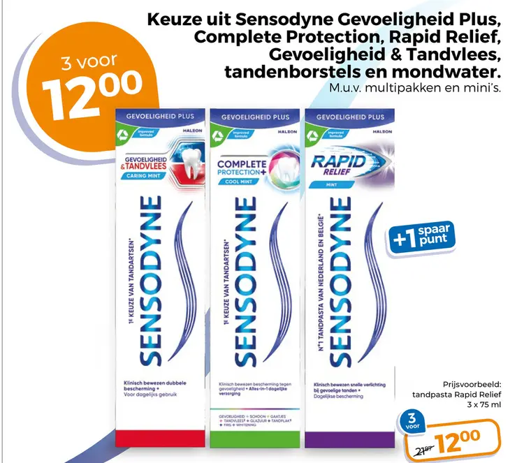 Aanbieding: Sensodyne Gevoeligheid Plus, Complete Protection