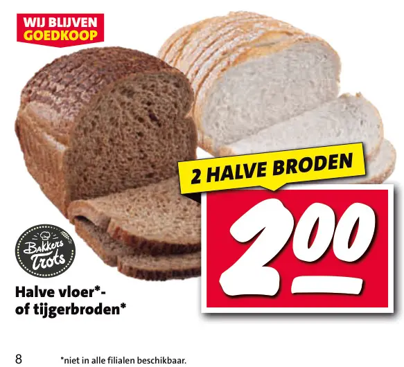 Aanbieding: Halve vloer- of tijgerbroden