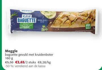 Aanbieding: Meggle baguette gevuld met kruidenboter