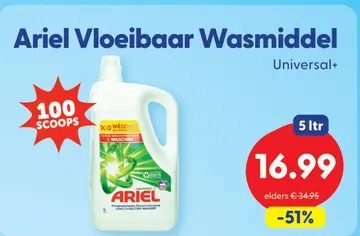 Aanbieding: Ariel Vloeibaar Wasmiddel Universal+