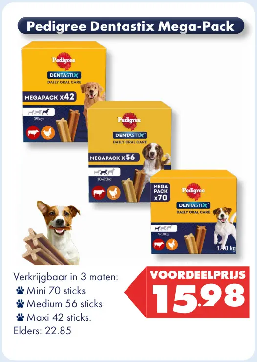 Aanbieding: Pedigree Dentastix Mega-Pack
