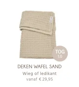 Aanbieding: Deken wafel sand