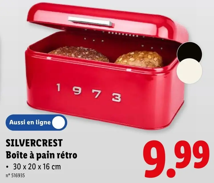 Offre: SILVERCREST Boite à pain rétro