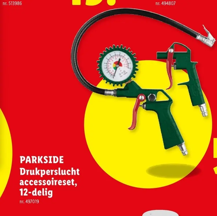 Promotie: Drukperslucht accessoireset, 12-delig