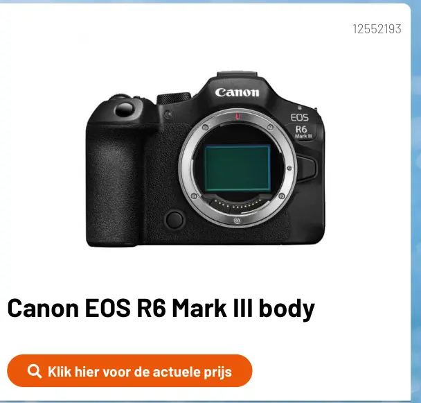 Promotie: EOS R6 Mark III body