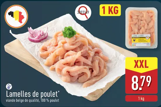 Offre: Lamelles de poulet