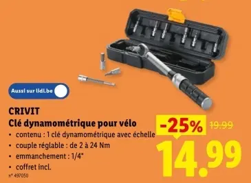 Offre: Clé dynamométrique pour vélo