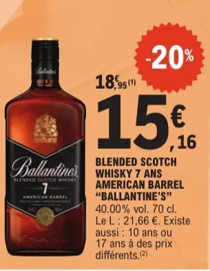 Aanbieding: Whisky 7 ans american barrel