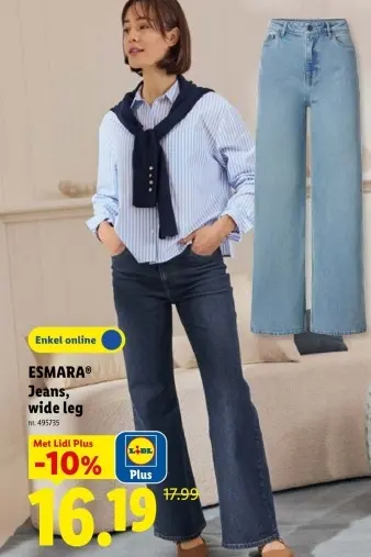 Promotie: Jeans, wide leg