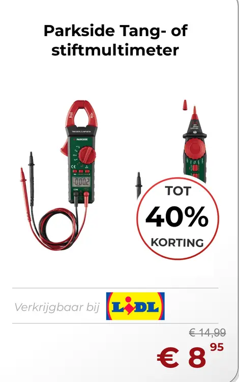 Aanbieding: Tang- of stiftmultimeter