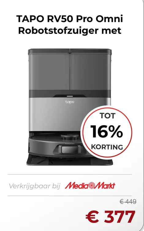 Aanbieding: RV50 Pro Omni Robotstofzuiger