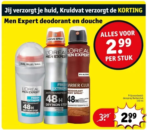 Aanbieding: Men Expert deodorant en douche