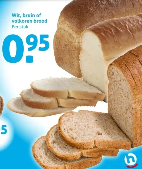 Aanbieding: Wit, bruin of volkoren brood