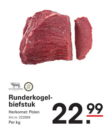 Aanbieding: Runderkogelbiefstuk