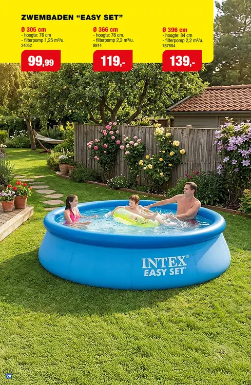 Promotie: Intex Easy Set zwembad