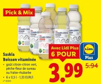 Offre: Boisson vitaminée