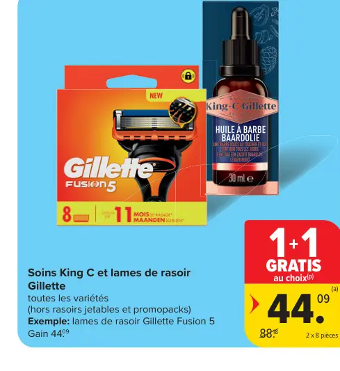 Offre: Soins King C et lames de rasoir
