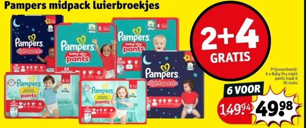 Aanbieding: Pampers midpack luierbroekjes